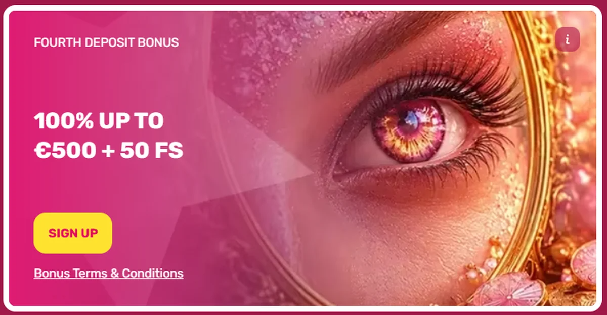 24magic fourth deposit bonus card 100 up to 500 50 fs